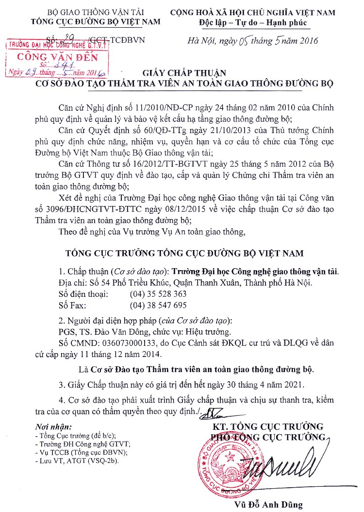 Thẩm tra viên an toàn giao thông đường bộ